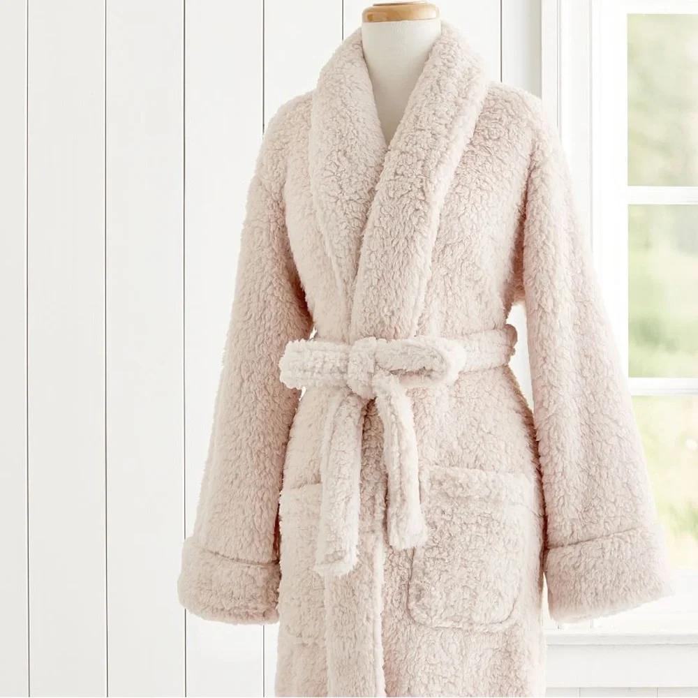 Pottery Barn Teddy Robe Size Large - Picture 1 of 5